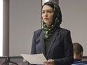 Boniadi defends scene in which her character was criticised for wearing a hijab.