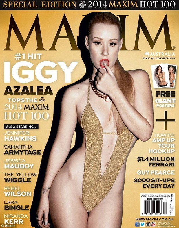 Iggy Azalea on the front cover of Maxim Australia
