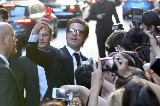 Angelina Jolie & Brad Pitt attend the World Premiere of 'Unbroken' at Sydney's State Theatre in Sydney, Australia.