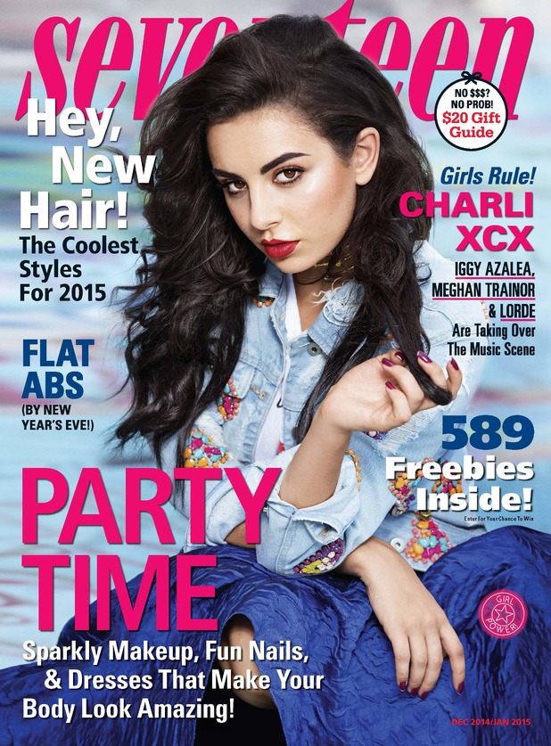 Charli XCX on Seventeen's December/January cover