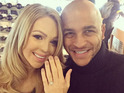 The presenter shares the first photo of her fiancé since they got engaged.
