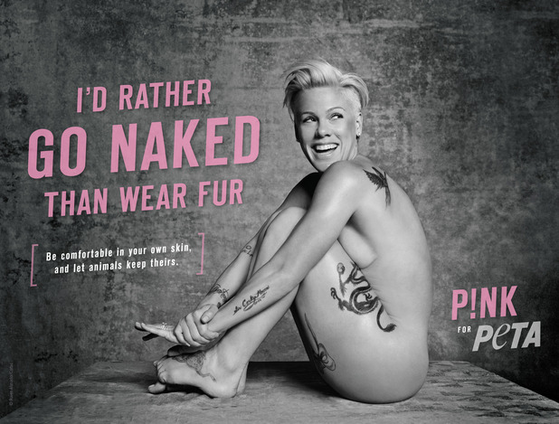 Pink for PETA poster campaign