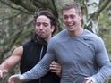 The star films scenes for the reality TV show ahead of its return on Sunday.