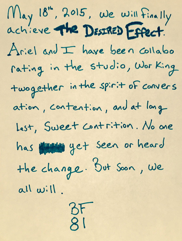 Brandon Flowers new album The Desired Effect announcement.