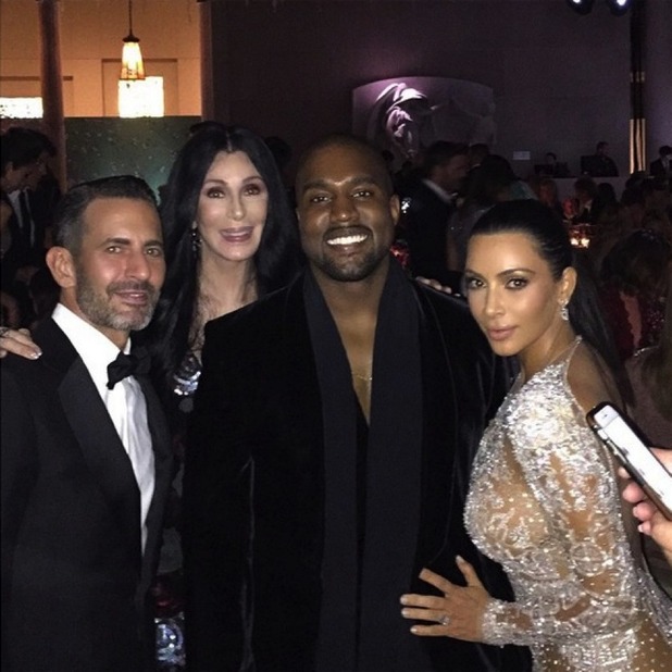 Kanye West and Kim Kardashian meet Cher and Marc Jacobs at the Met Gala 2015