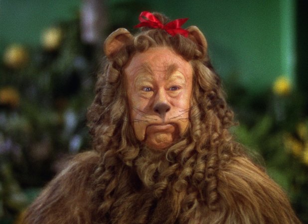 Bert Lahr as the Cowardly Lion in The Wizard of Oz (1939)