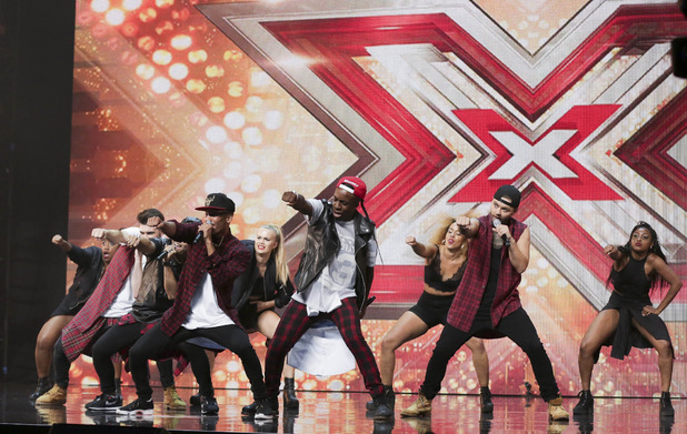 The First Kings perform for the judges on The X Factor