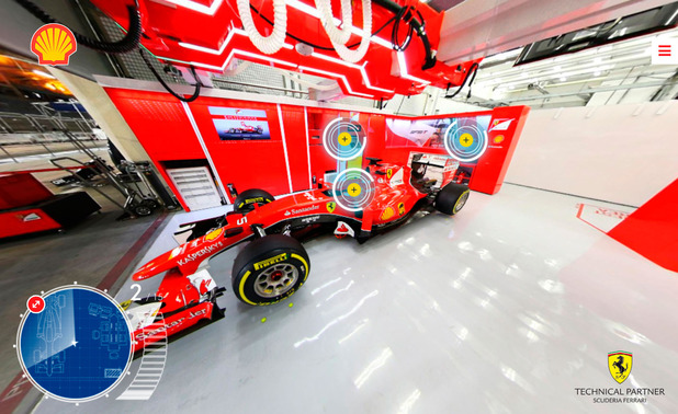 Ferrari Uncovered virtual garage tour