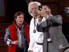 Watch Back to the Future's Michael J Fox and Christopher Lloyd play Marty and Doc again on Jimmy Kimmel Live