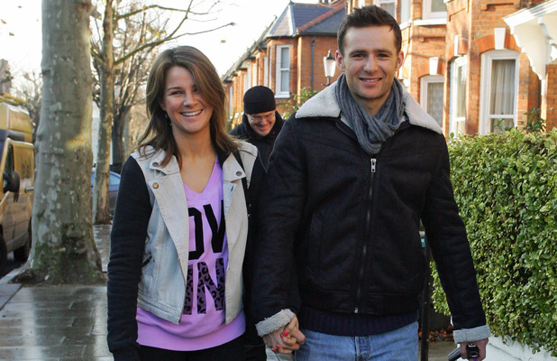 Harry Judd and girlfriend Izzy Johnstonleaving Fearne Cotton's house ...