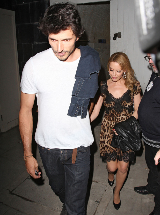 Kylie Minogue and Andres Velencoso - Samsung Galaxy Note launch party ...