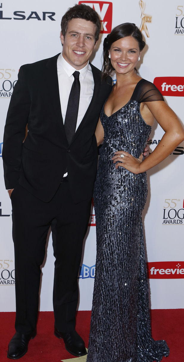 Stephen Peacocke and girlfriend Bridgette Sneddon. - Logie Awards 2013 ...