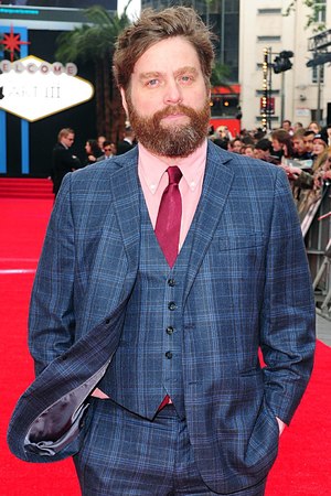Zach Galifianakis dalam premiere film terbarunya.