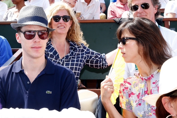 Benedict Cumberbatch and Sophie Hunter at the French Open